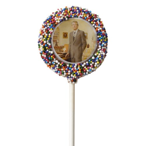 James Carter White House Presidential Portrait Chocolate Covered Oreo Pop