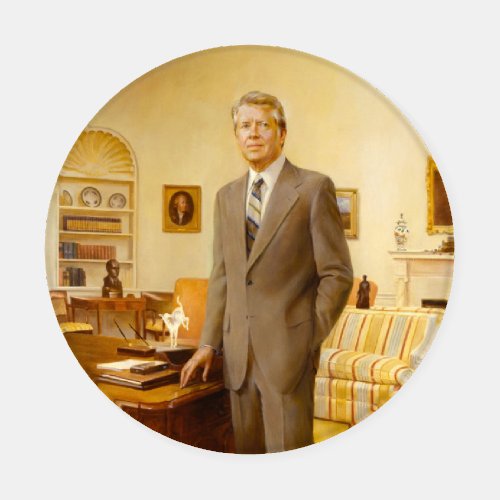 James Carter White House Presidential Portrait Coaster Set