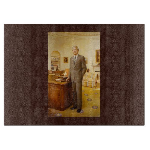 James Carter White House Presidential Portrait  Cutting Board