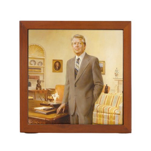 James Carter White House Presidential Portrait  Desk Organizer