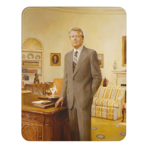 James Carter White House Presidential Portrait  Door Sign