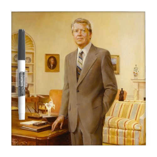 James Carter White House Presidential Portrait  Dry Erase Board