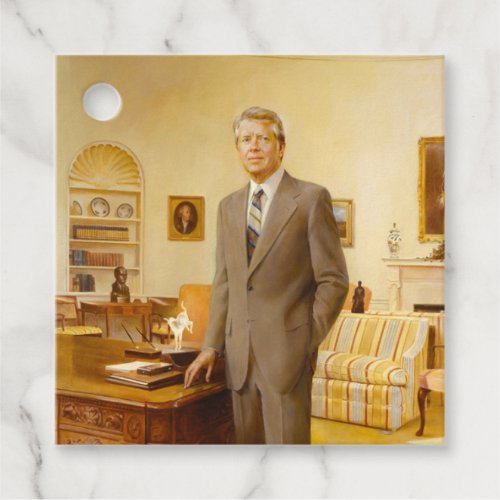James Carter White House Presidential Portrait  Favor Tags