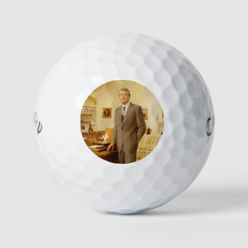 James Carter White House Presidential Portrait  Golf Balls