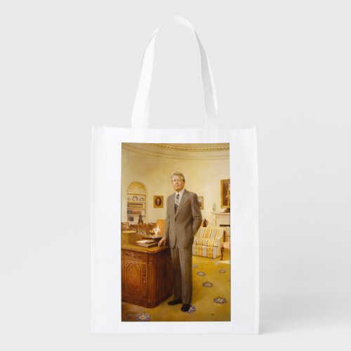 James Carter White House Presidential Portrait Grocery Bag