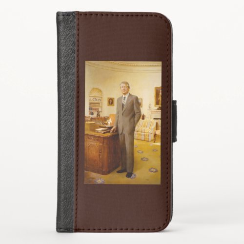 James Carter White House Presidential Portrait  iPhone X Wallet Case