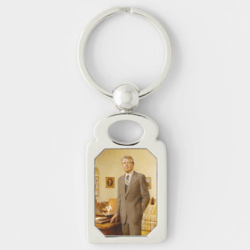 James Carter White House Presidential Portrait  Keychain