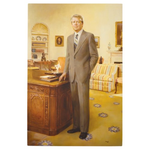 James Carter White House Presidential Portrait  Metal Print