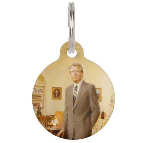 James Carter White House Presidential Portrait Pet ID Tag