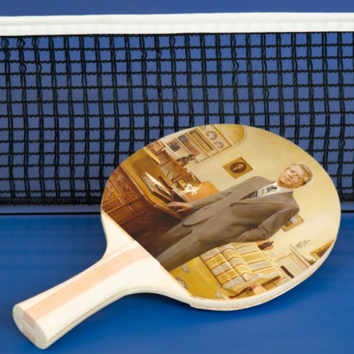 James Carter White House Presidential Portrait  Ping Pong Paddle