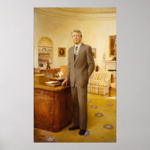 James Carter White House Presidential Portrait Poster