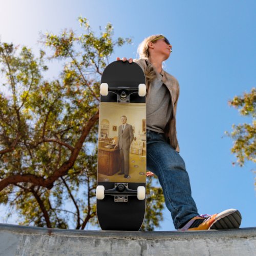 James Carter White House Presidential Portrait  Skateboard