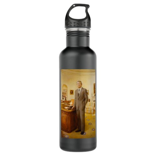 James Carter White House Presidential Portrait  Stainless Steel Water Bottle