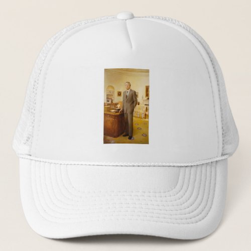 James Carter White House Presidential Portrait Trucker Hat