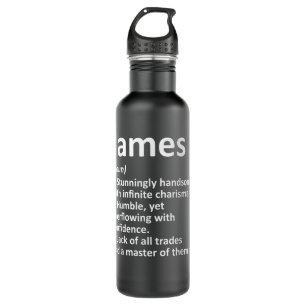 JAMES Definition Personalized Name Funny Birthday Stainless Steel Water Bottle