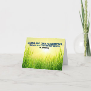 James Dewar Inspirational Quote "Minds" Letterpress Thank You Card