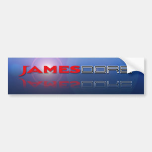 James Dore Logo blue lense flare Bumper Sticker