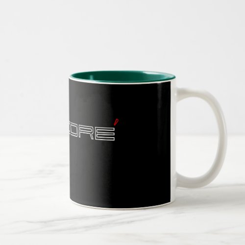 James Dore Red  Black Lettered Porsche Style Mug