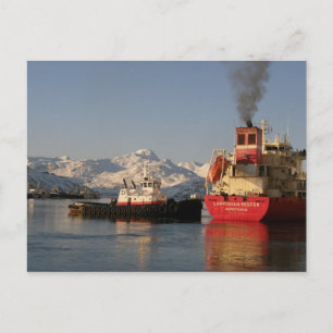 James Dunlap Tugboat in Dutch Harbor Announcement Postcard