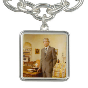 James Earl Carter Painted US President Portrait Bracelet