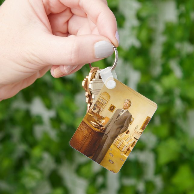 James Earl Carter Painted US President Portrait  Keychain (Hand)