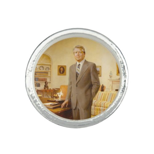 James Earl Carter Painted US President Portrait  Ring