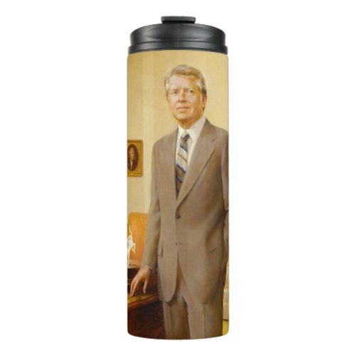 James Earl Carter Painted US President Portrait  Thermal Tumbler