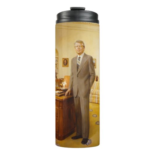 James Earl Carter Painted US President Portrait  Thermal Tumbler