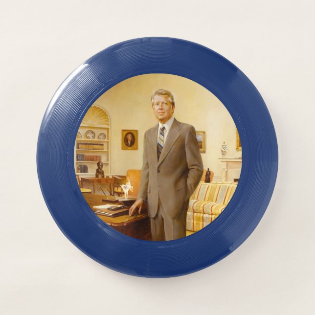 James Earl Carter Painted US President Portrait  Wham-O Frisbee (Front)