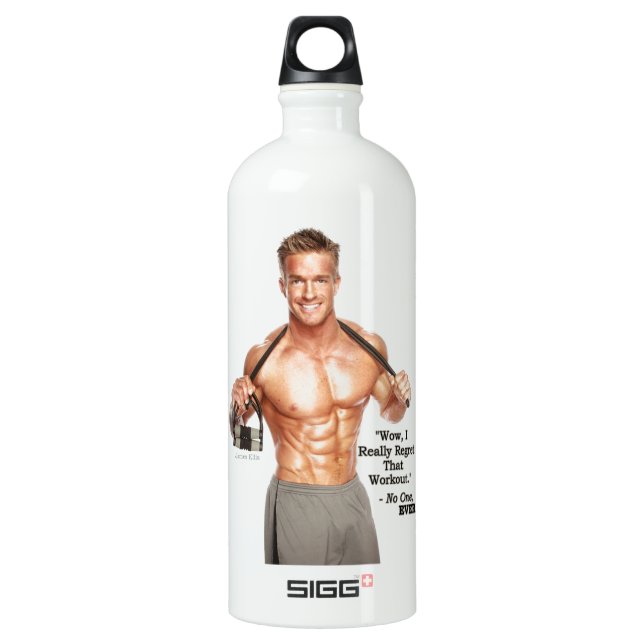 James Ellis - Workout Regret Aluminum Water Bottle (Front)