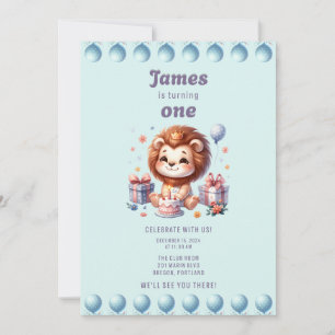 James' First Birthday Invitation