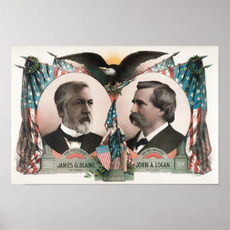 James G. Blaine and John A. Logan Election Poster