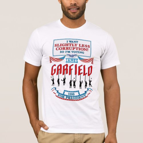 James Garfield 1880 campaign shirt Mens