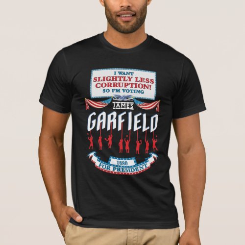 James Garfield 1880 campaign shirt Mens Dark