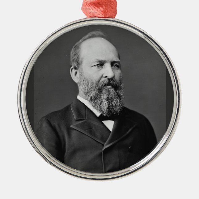 James Garfield 20th President Metal Ornament (Front)