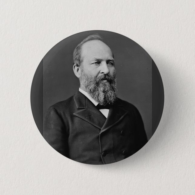 James Garfield 20th President Pinback Button (Front)