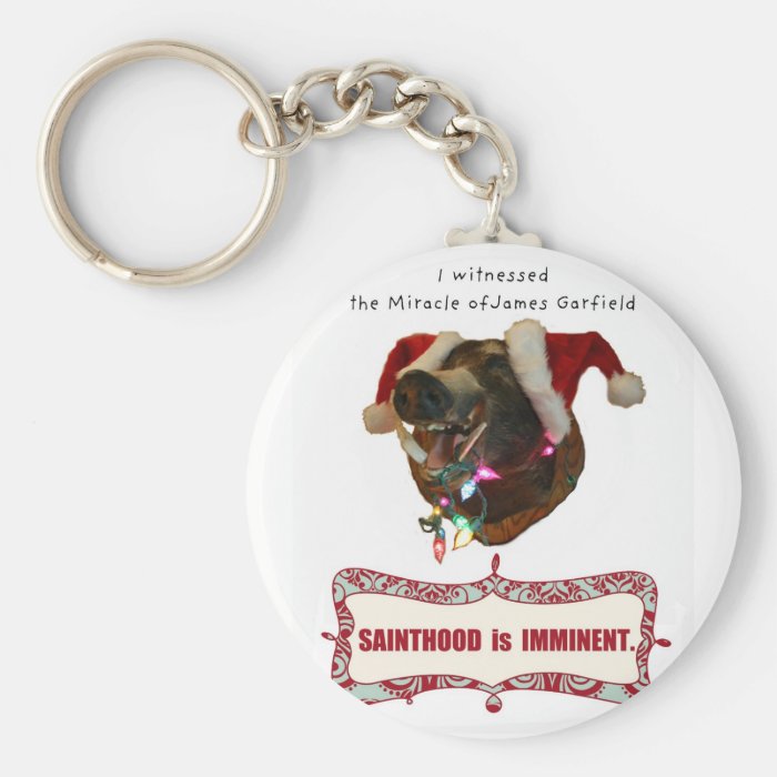 James GarfieldPatron Saint of Accidental Miracles Key Chains