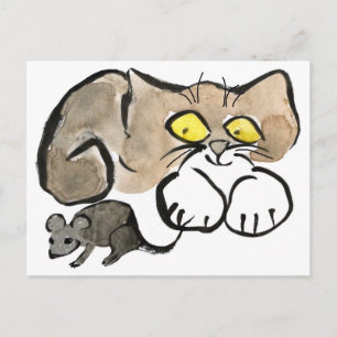 James has a Mouse by it's Tail Postcard