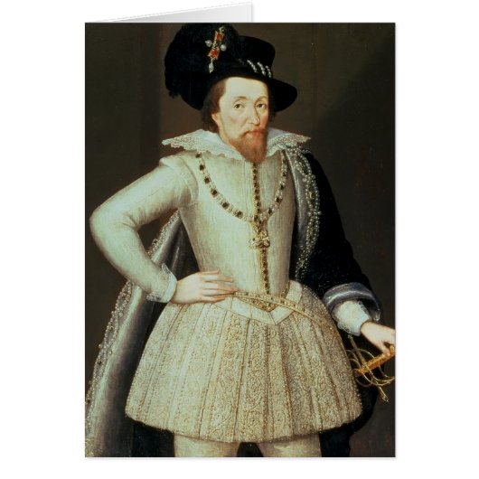 James I, half-length portrait Cards (Front)
