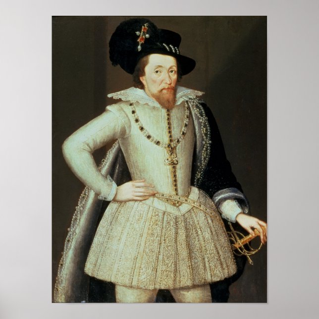 James I, half-length portrait Poster (Front)