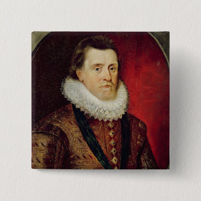 James I Pinback Button (Front)