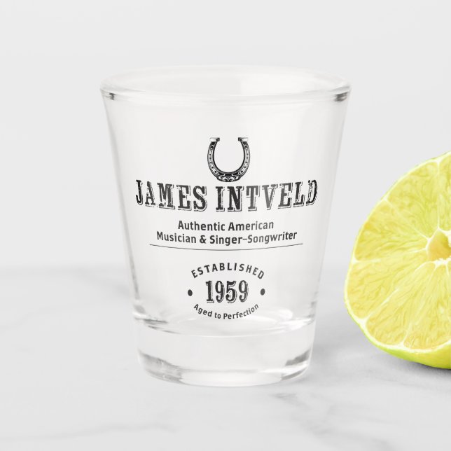 James Intveld Horseshoe Shot Glass (Front)