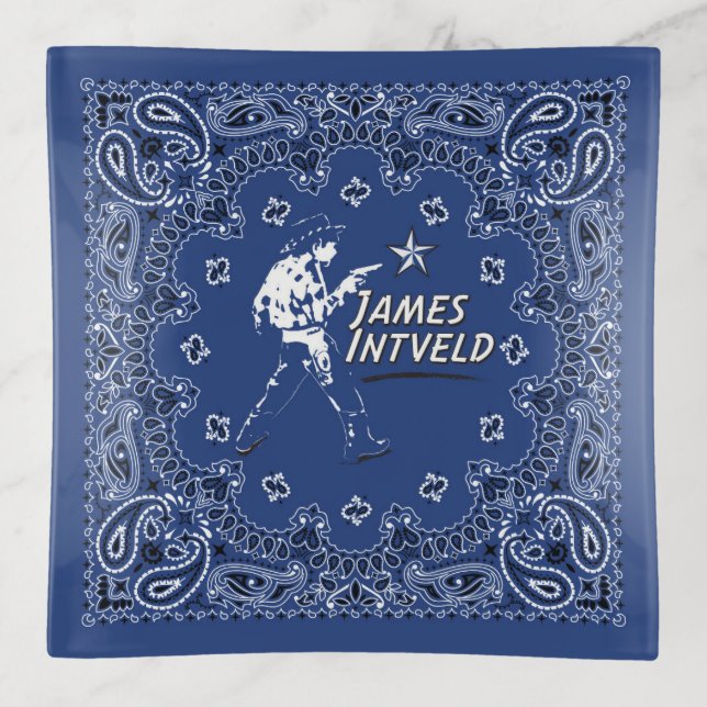 James Intveld Little Cowboy Blue Trinket Tray (Front)