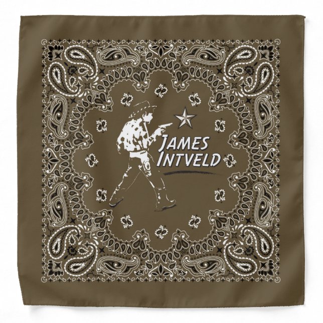 James Intveld Little Cowboy Brown Bandana (Front)