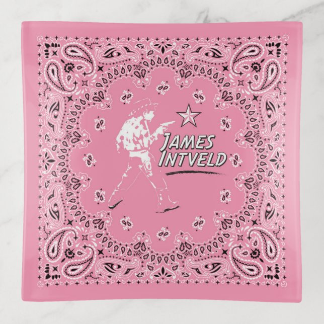 James Intveld Little Cowboy Pink Trinket Tray (Front)