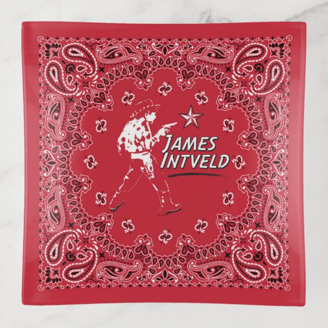James Intveld Little Cowboy Red Trinket Tray (Front)