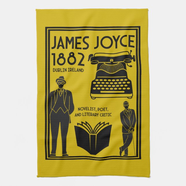 James Joyce Dublin Ireland Kitchen Towel (Vertical)