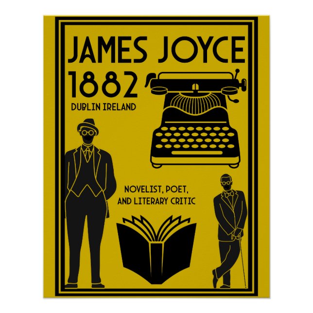 James Joyce Dublin Ireland Poster (Front)