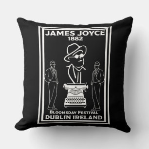 James Joyce Dublin Ireland Throw Pillow