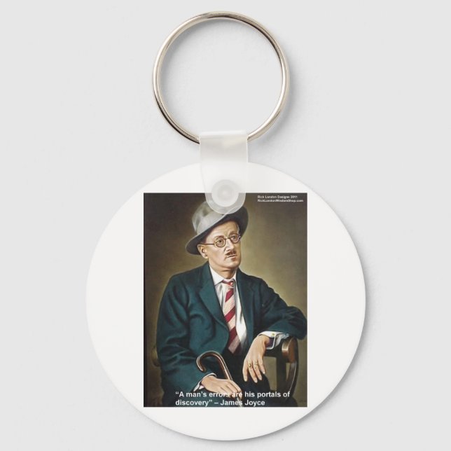 James Joyce "Errors/Portals" Quote Gifts & Cards Keychain (Front)